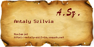 Antaly Szilvia névjegykártya